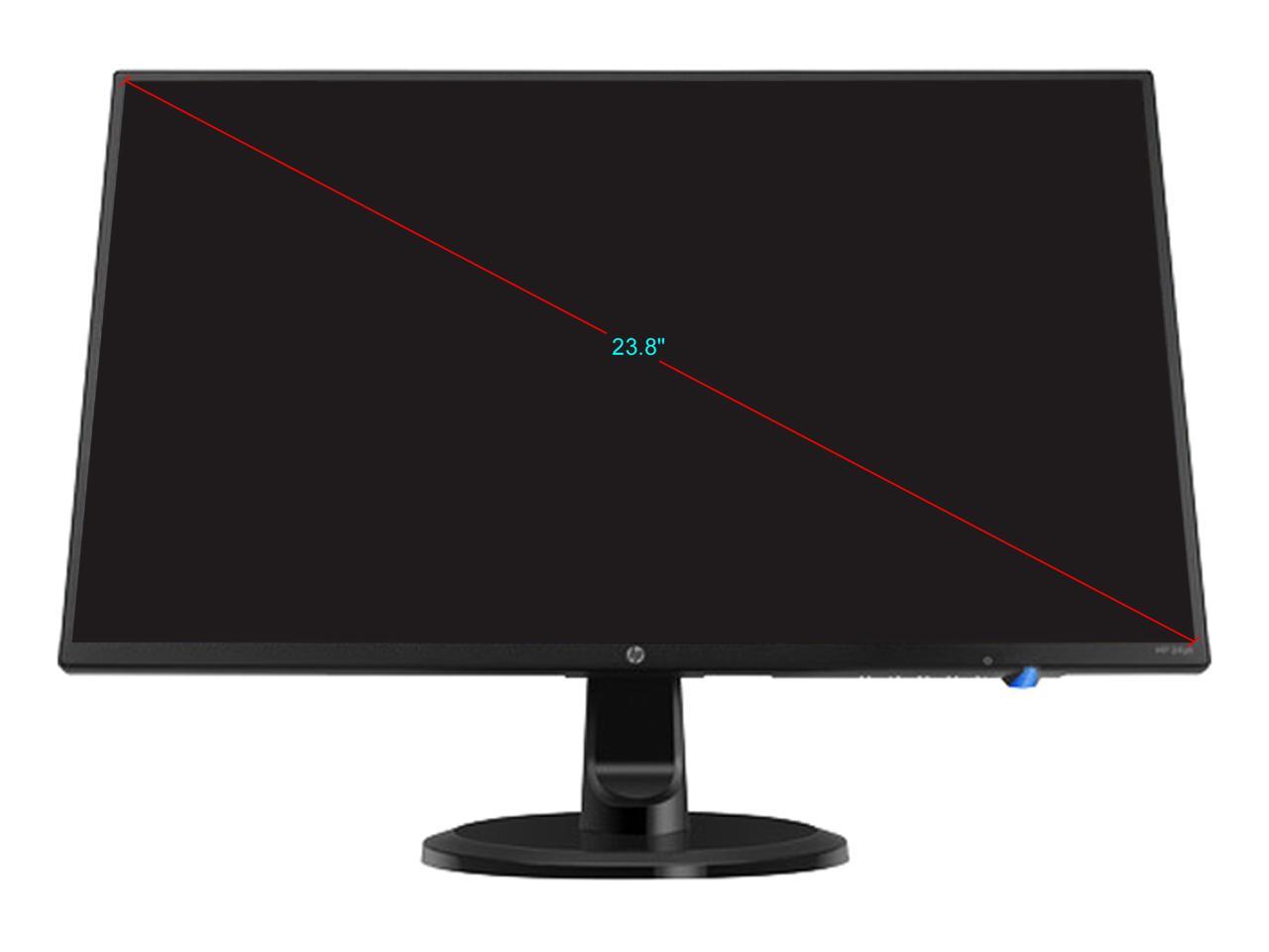 HP 24YH 24" (Actual Size 23.8") Full HD 1920 x 1080 5ms (GTG) VGA DVI-D HDMI HDCP Compatible Anti-Glare Backlit LED IPS Monitor