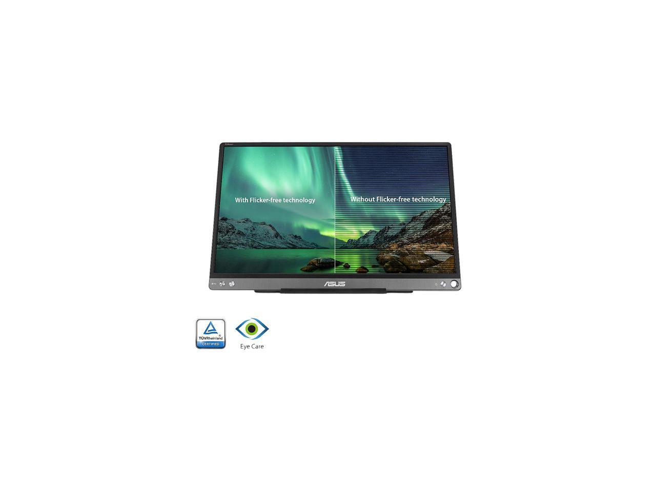 ASUS ZenScreen MB16ACE 15.6" Full HD 1920 x 1080 USB Type-C Portable USB Monitor, Hybrid Signal Solution, USB Type-C, Flicker Free, Blue Light Filter, Anti-glare Surface