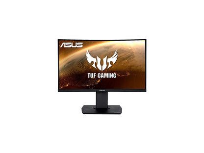 ASUS TUF Gaming VG24VQ 24" Full HD 1920 x 1080 1ms MPRT 144Hz 2 x HDMI, DisplayPort AMD FreeSync Asus Eye Care with Ultra Low-Blue Light & Flicker-Free Backlit LED Curved Gaming Monitor