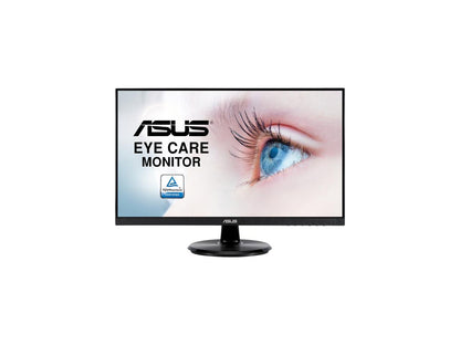 ASUS VA24DQ 23.8" Monitor, 1080P Full HD, 75Hz, IPS, Adaptive-Sync/FreeSync, Eye Care, HDMI DisplayPort VGA, Frameless, VESA Wall Mountable