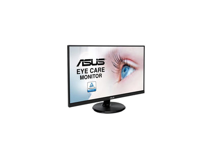 ASUS VA24DQ 23.8" Monitor, 1080P Full HD, 75Hz, IPS, Adaptive-Sync/FreeSync, Eye Care, HDMI DisplayPort VGA, Frameless, VESA Wall Mountable