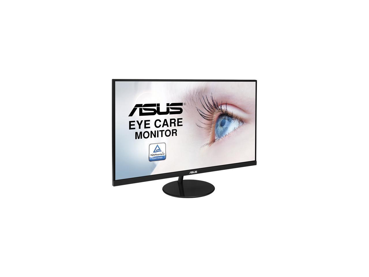 ASUS VL249HE 24" (23.8" Viewable) Eye Care Monitor, 1080P Full HD, 75Hz, IPS, Adaptive-Sync/FreeSync, Eye Care, HDMI VGA, Frameless Slim Design, VESA Wall Mountable