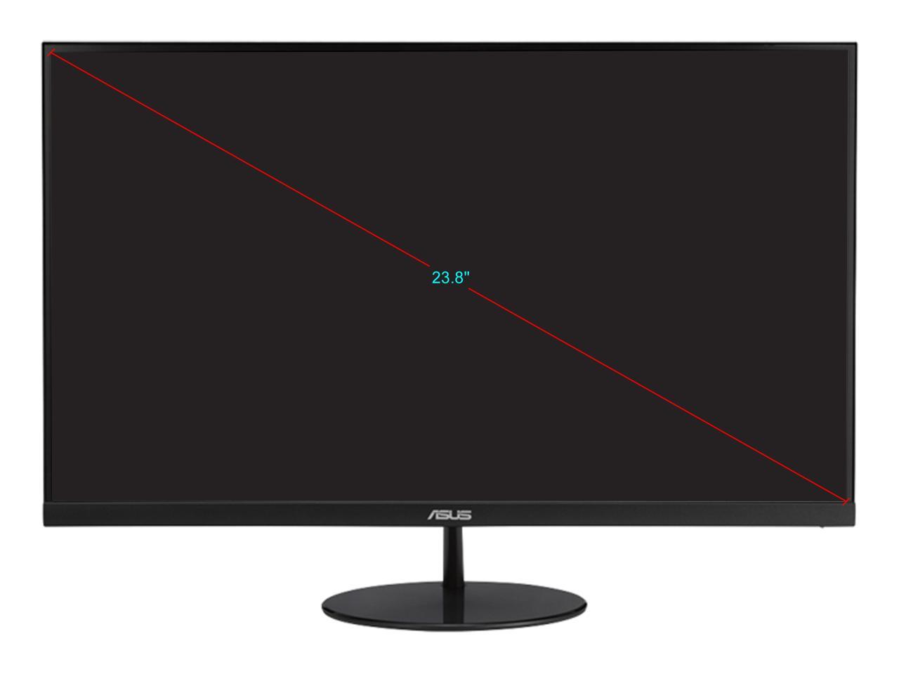 ASUS VL249HE 24" (23.8" Viewable) Eye Care Monitor, 1080P Full HD, 75Hz, IPS, Adaptive-Sync/FreeSync, Eye Care, HDMI VGA, Frameless Slim Design, VESA Wall Mountable