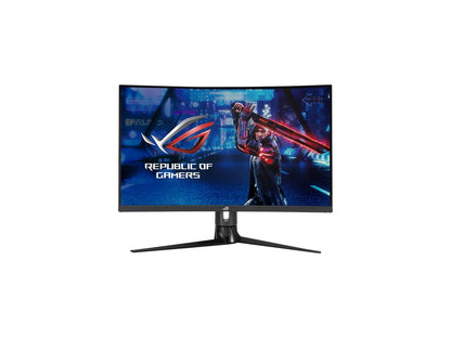 ASUS ROG Strix 32" (31.5" Viewable) 1440P Curved Gaming Monitor (XG32VC), QHD (2560 x 1440), 170Hz, 1ms, Extreme Low Motion Blur Sync, FreeSync Premium Pro, HDMI DisplayPort USB 3.0 Type C, 125% sRGB, DisplayHDR 400