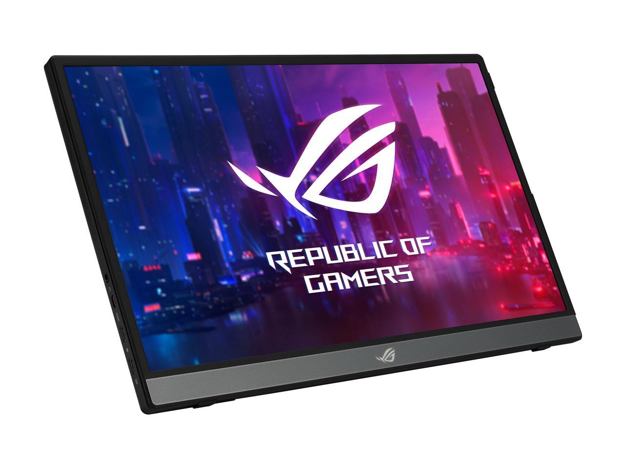 ASUS ROG Strix XG16AHPE 15.6" 1080P Full HD, 144Hz, IPS, G-SYNC Compatible, Built-in Battery, Kickstand, USB-C Power Delivery, Micro HDMI, For Laptop, PC, Phone, Console Portable Gaming Monitor