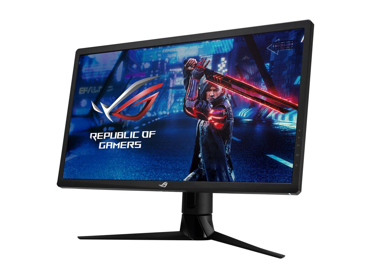 ASUS ROG Strix 27" 4K HDR 144Hz DSC XG27UQR UHD 3840 x 2160 IPS 1ms, Extreme Low Motion Blur, DisplayHDR 400, DCI-P3 90%, G-SYNC Compatible, DisplayPort, HDMI, USB 3.0 Height Adjust Gaming Monitor