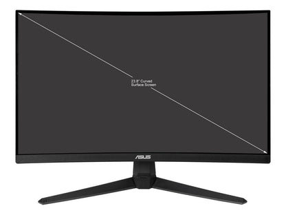 ASUS TUF Gaming 24" (23.8" viewable) 1080P Curved Gaming Monitor (VG24VQ1B) - Full HD, 165Hz (Supports 144Hz), 1ms, Extreme Low Motion Blur, Speakers, Adaptive-sync/FreeSync Premium, Eye Care, DisplayPort, HDMI