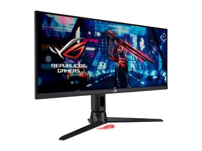 ASUS ROG Strix 29.5" 21:9 HDR Gaming Monitor (XG309CM) - WFHD (2560 x 1080), Fast IPS, 220Hz, 1ms, Extreme Low Motion Blur Sync, G-SYNC Compatible, Tripod Socket for Streaming, USB Type-C, KVM Support