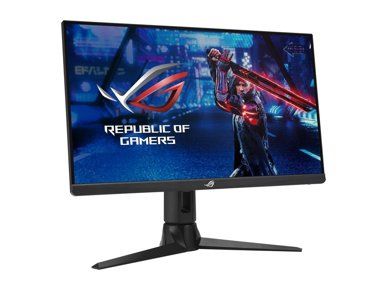 ASUS ROG Strix 24.5" 1080P HDR Gaming Monitor (XG259CM) - Full HD, Fast IPS, 240Hz, 1ms, Extreme Low Motion Blur Sync, G-Sync Compatible, KVM Support, Tripod Socket for Webcam, USB Type-C, DisplayPort