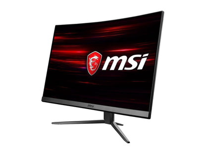 MSI Optix MAG241C 24" (Actual size 23.6") Full HD 1920 x 1080 1ms (MPRT) 144Hz 2xHDMI DisplayPort USB 2.0 Hub AMD FreeSync Frameless Anti-Glare LED Backlit Curved Gaming Monitor