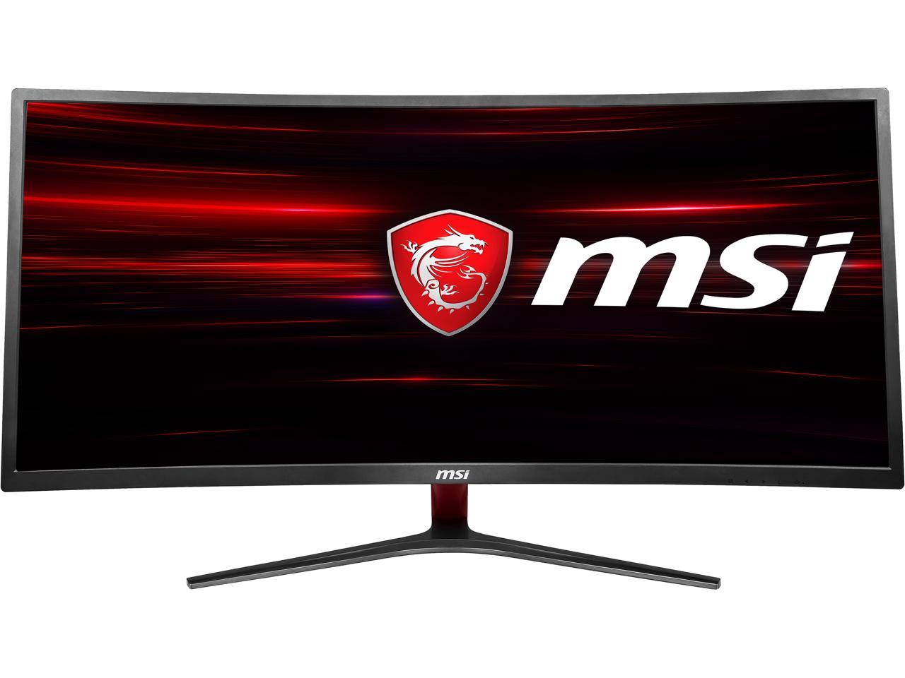 MSI Optix MAG341CQ 34" UWQHD 3440 x 1440 2K 100Hz DisplayPort HDMI DVI AMD FreeSync Anti-Flicker UltraWide Anti-Glare Backlit LED Curved Gaming Monitor