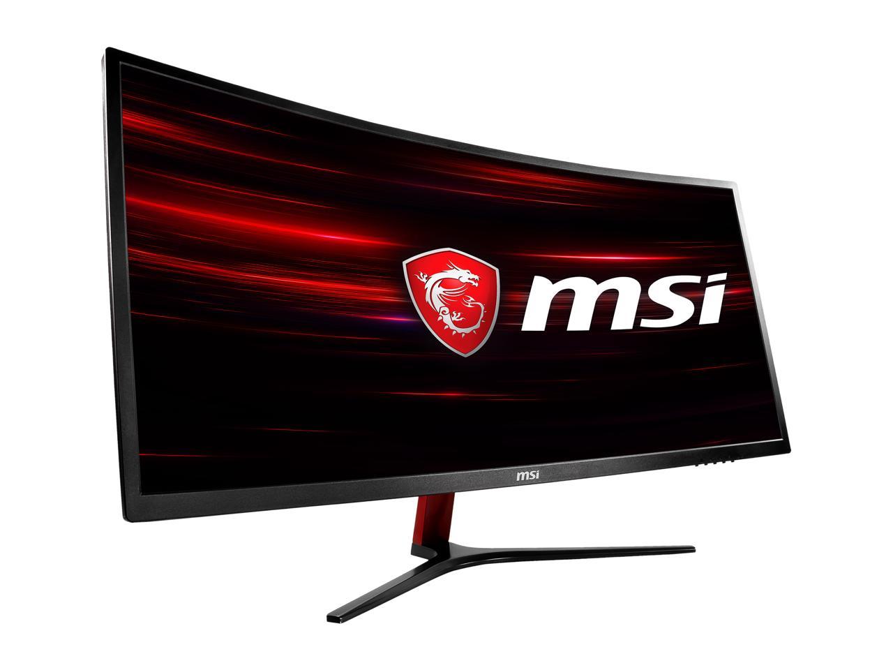 MSI Optix MAG341CQ 34" UWQHD 3440 x 1440 2K 100Hz DisplayPort HDMI DVI AMD FreeSync Anti-Flicker UltraWide Anti-Glare Backlit LED Curved Gaming Monitor