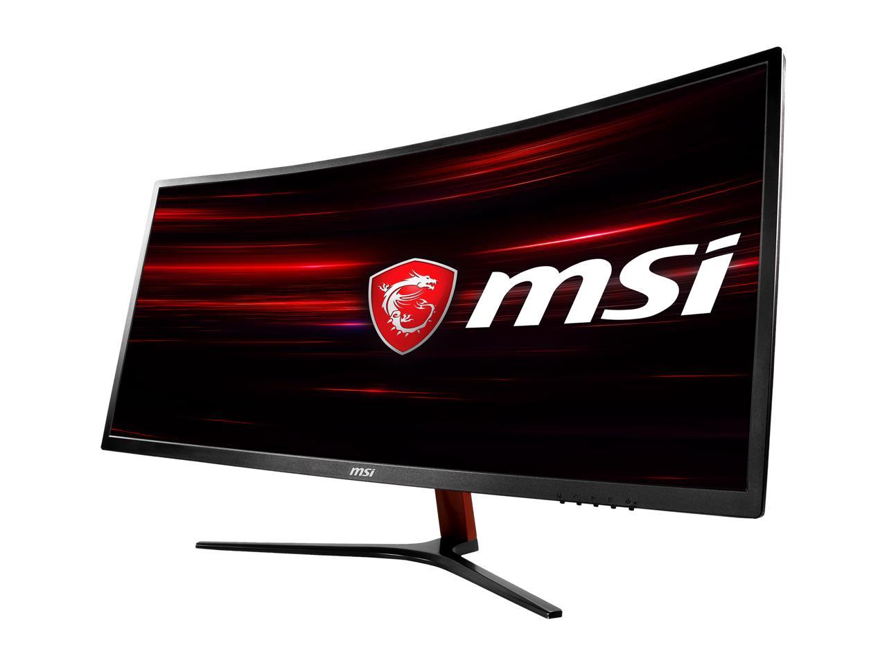 MSI Optix MAG341CQ 34" UWQHD 3440 x 1440 2K 100Hz DisplayPort HDMI DVI AMD FreeSync Anti-Flicker UltraWide Anti-Glare Backlit LED Curved Gaming Monitor