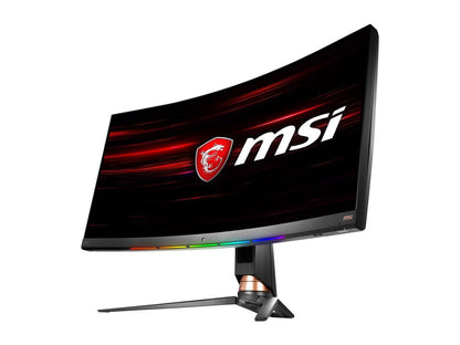 MSI Optix MPG341CQR 34" 3440 x 1440 UWHD 144Hz 1ms 2xHDMI DisplayPort USB Type-C AMD FreeSync HDR 400 Tilt Swivel Height Adjustable Backlit LED Curved Gaming Monitor
