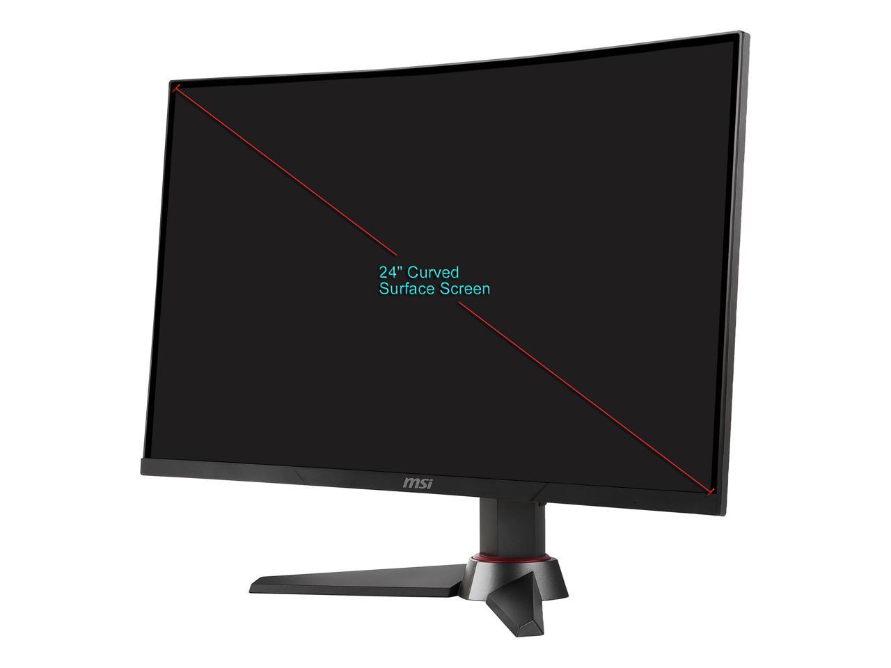 MSI Optix MAG240CR 24" Full HD 1920 x 1080 1ms (MPRT) 144Hz HDMI, DisplayPort FreeSync (AMD Adaptive Sync) Curved Gaming Monitor