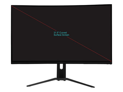 MSI Optix MAG322CQR 32" (Actual size 31.5") WQHD 2560 x 1440 (2K) 1ms (MPRT) 165Hz 2 x HDMI, DisplayPort, USB FreeSync (AMD Adaptive Sync) Curved Gaming Monitor