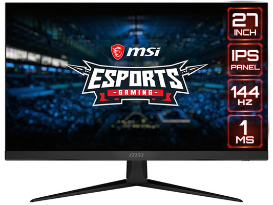 MSI Optix G271 27" Full HD 1920 x 1080 1ms (MPRT) / 4ms (GTG) 144Hz 2x HDMI DisplayPort AMD FreeSync Anti-Glare Frameless Design Backlit LED IPS Gaming Monitor