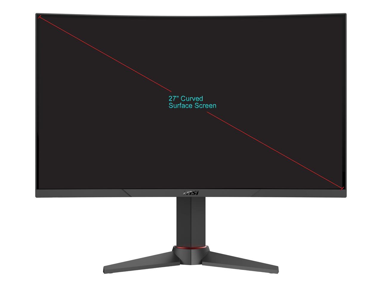 MSI Optix MAG271VCR 27" Full HD 1920 x 1080 1ms (MPRT) 165Hz 2 x HDMI, DisplayPort FreeSync Curved Gaming Monitor