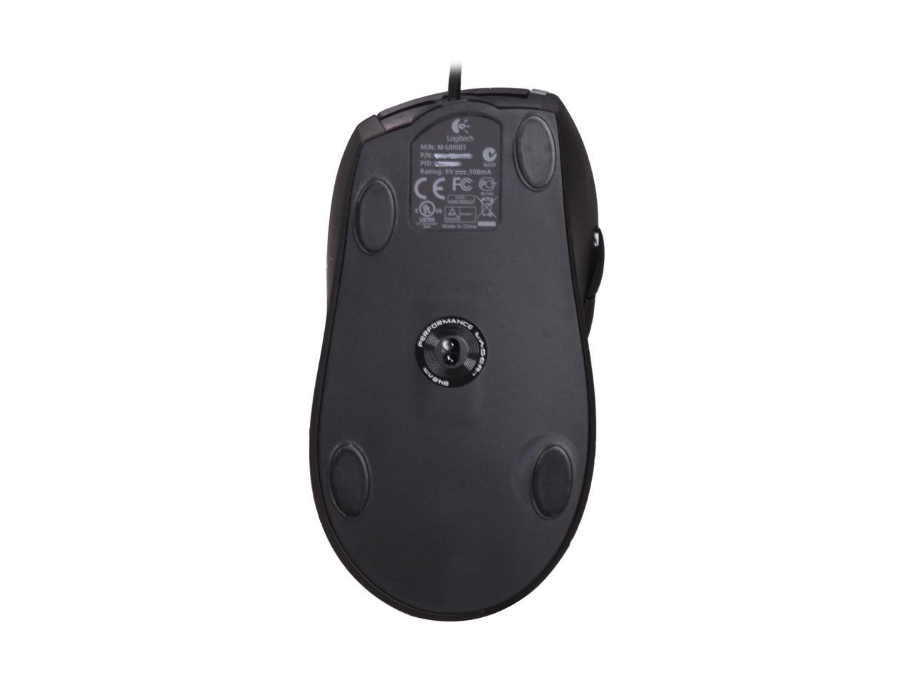 Logitech M500 Black Tilt Wheel USB Corded Laser 1000 dpi Mouse