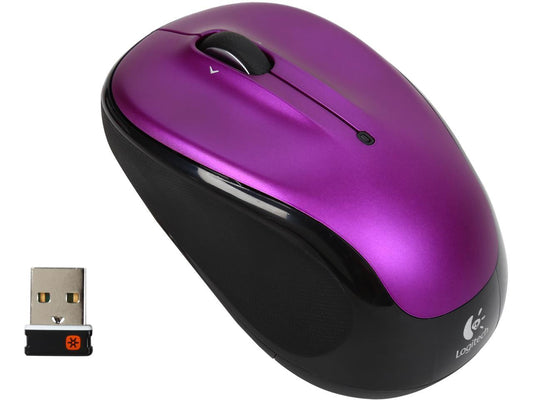 Logitech M325 910-003120 Violet 5 Buttons Tilt Wheel USB RF Wireless Optical 1000 dpi Mouse