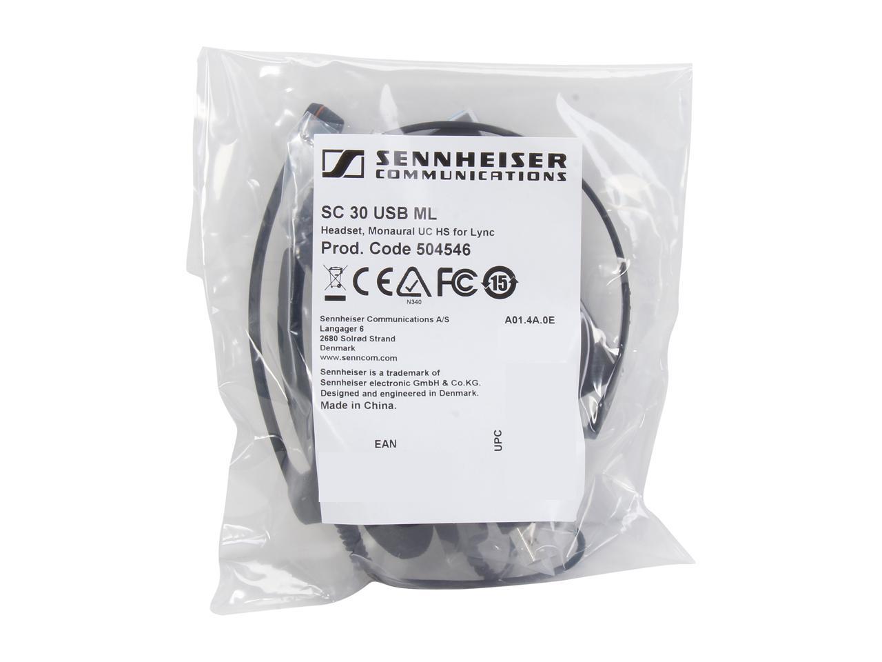 SENNHEISER SC 30 USB ML USB Connector Single Ear Monaural Microsoft Lync Headset