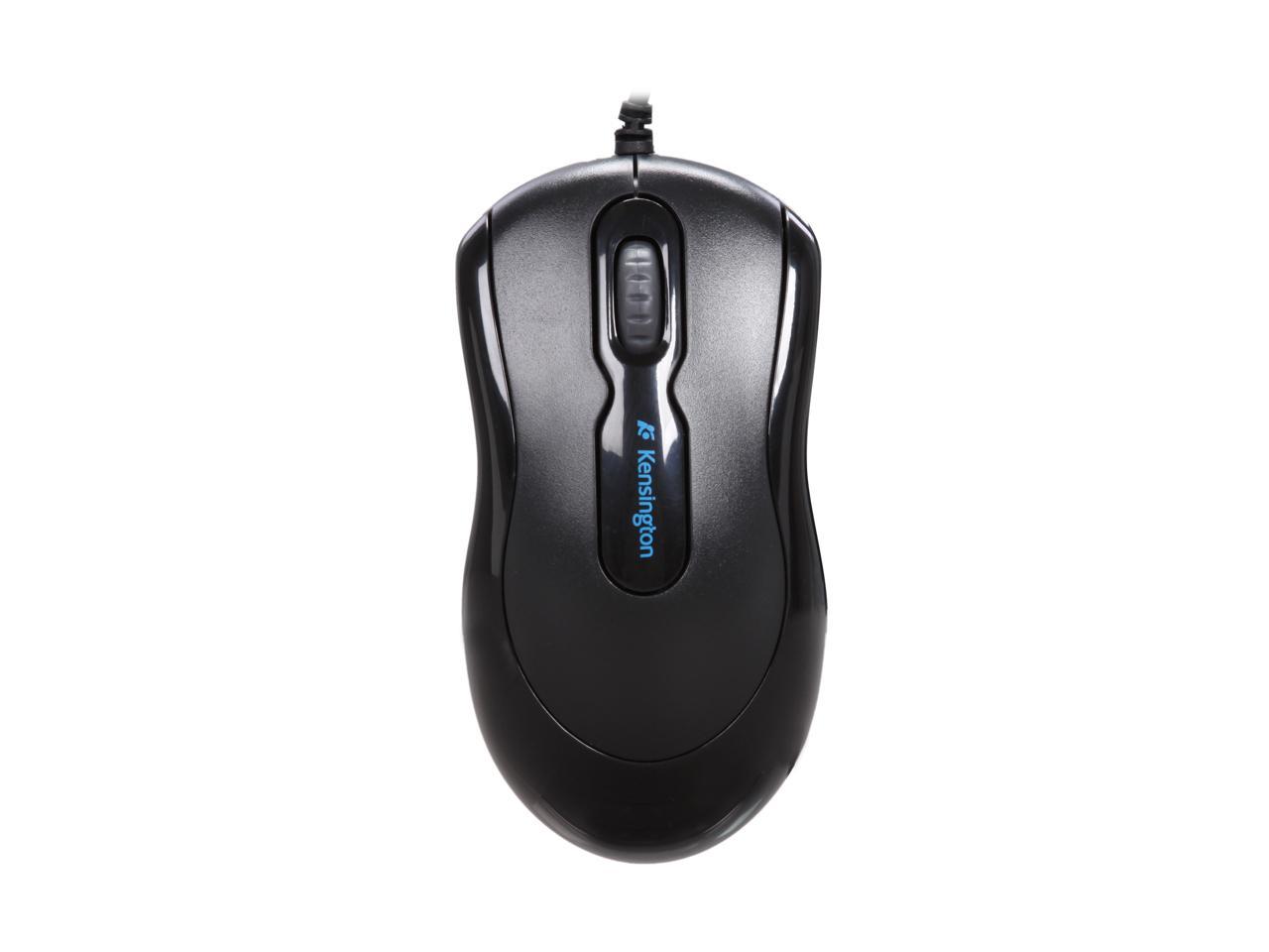 Kensington K72356US Black 3 Buttons 1 x Wheel USB Wired Optical Mouse