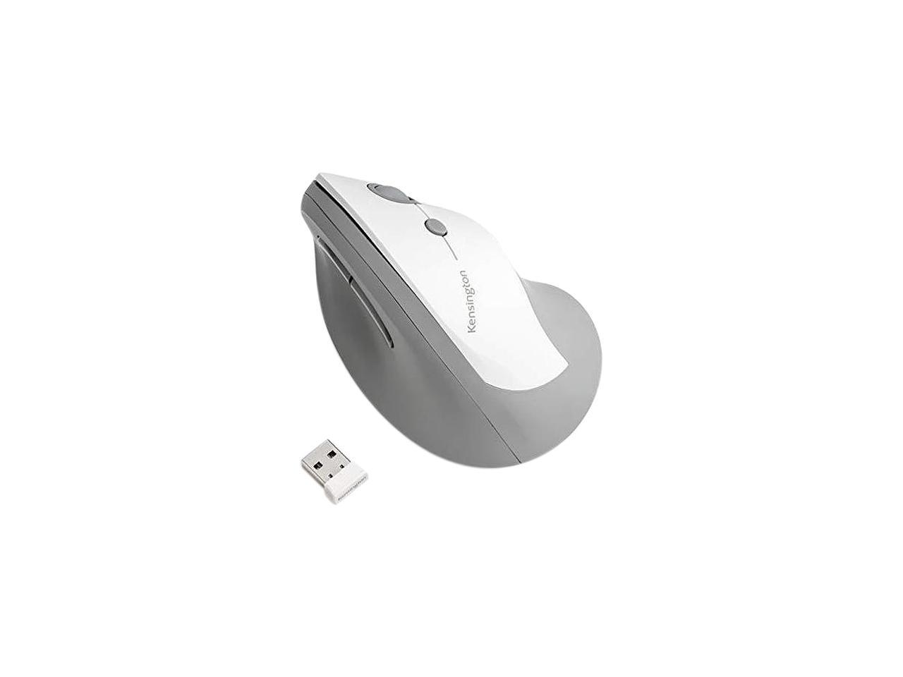 Kensington Pro Fit K75520WW Gray 6 Buttons 1 x Wheel USB RF Wireless 1600 dpi Ergo Vertical Mouse