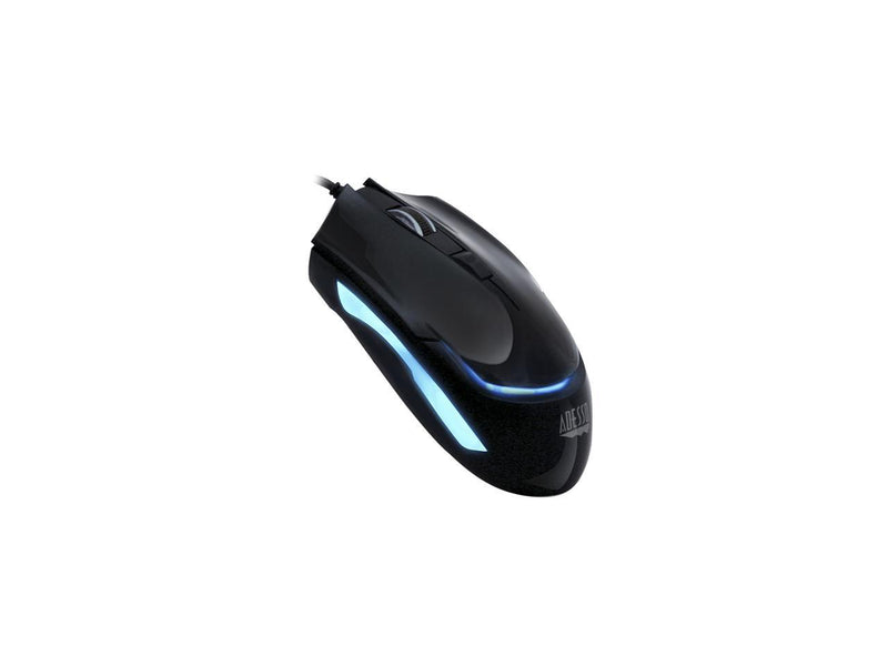 Adesso iMousesG1 Blue illuminated Ergonomic desktop USB optical mouse with 4 DPI switching