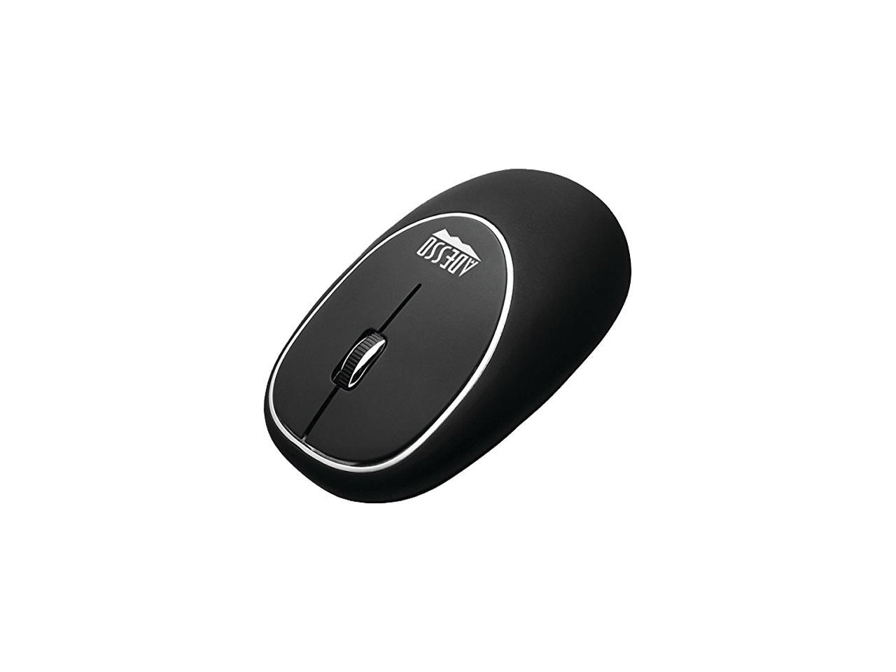 Adesso iMouseE60B 2.4GHz RF Wireless Anti-Stress Gel mouse with Ergonomic Gel surface (Black)