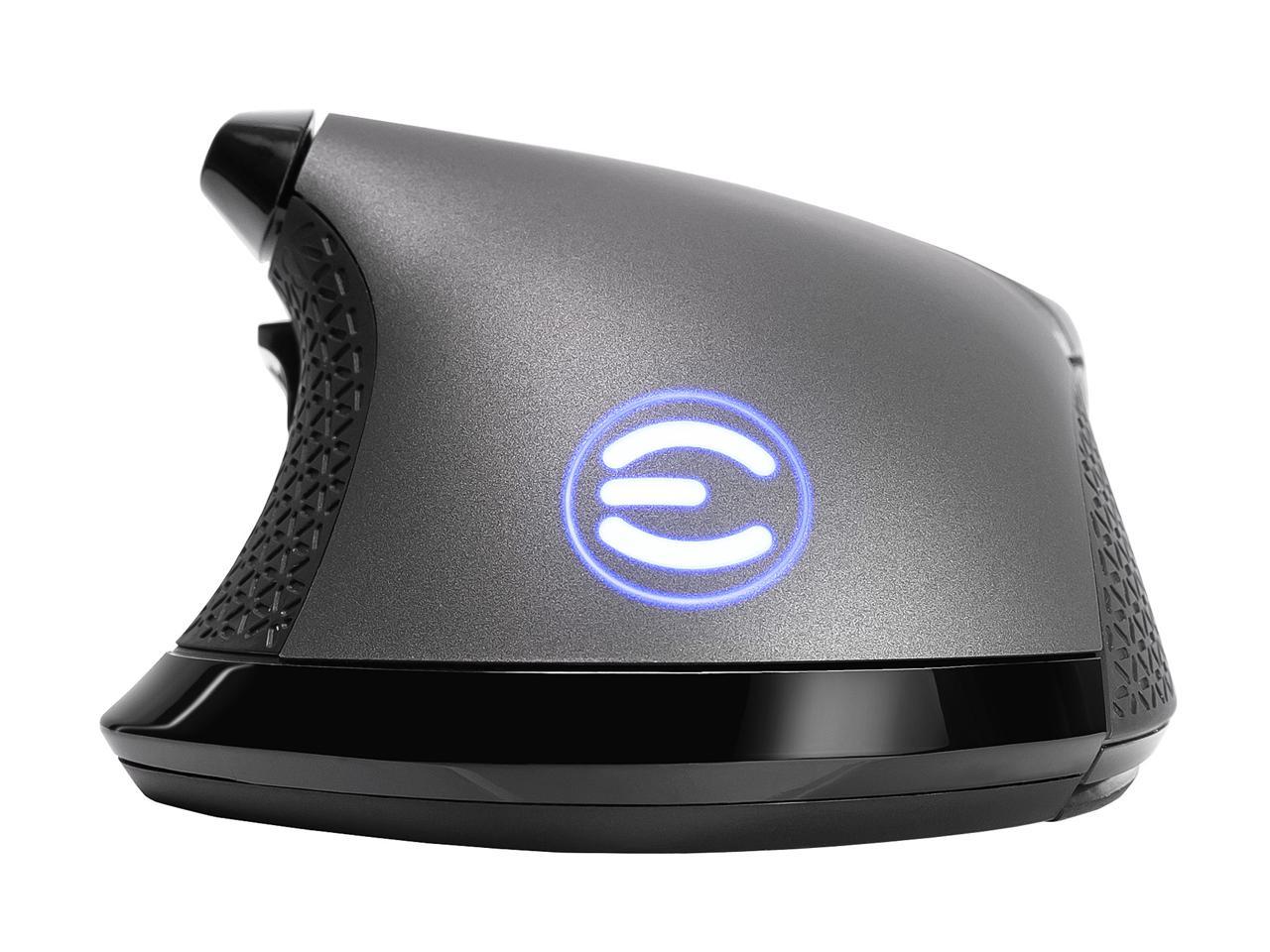 EVGA X20 Gaming Mouse, Wireless, Grey, Customizable, 16,000 DPI, 5 Profiles, 10 Buttons, Ergonomic 903-T1-20GR-KR