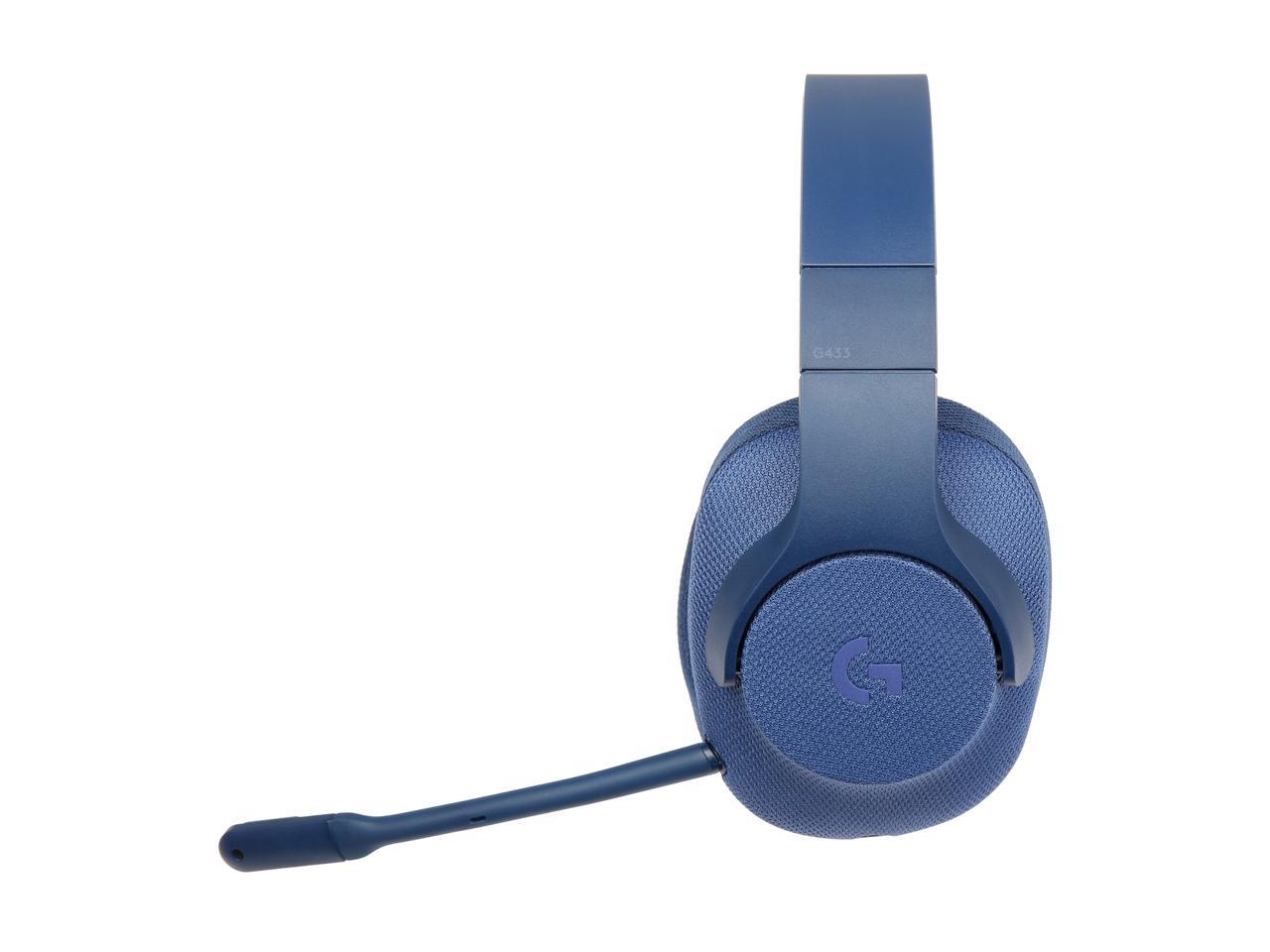 Logitech 981-000681 G433 7.1 Wired Gaming Headset with DTS Headphone: X 7.1 Surround for PC, PS4, PS4 PRO, Xbox One, Xbox One S, Nintendo Switch - Blue