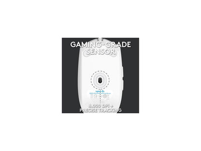 Logitech G203 LIGHTSYNC 910-005791 White 6 Buttons 1 x Wheel USB Wired 8000 dpi Gaming Mouse