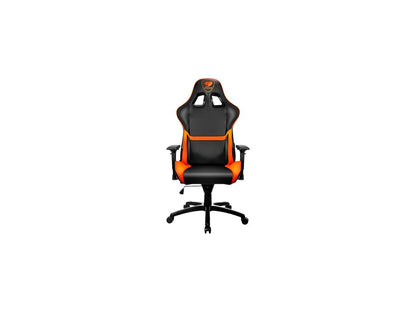 Cougar Armor (Orange) Gaming Chair with Breathable Premium PVC Leather and Body-embracing High Back Design