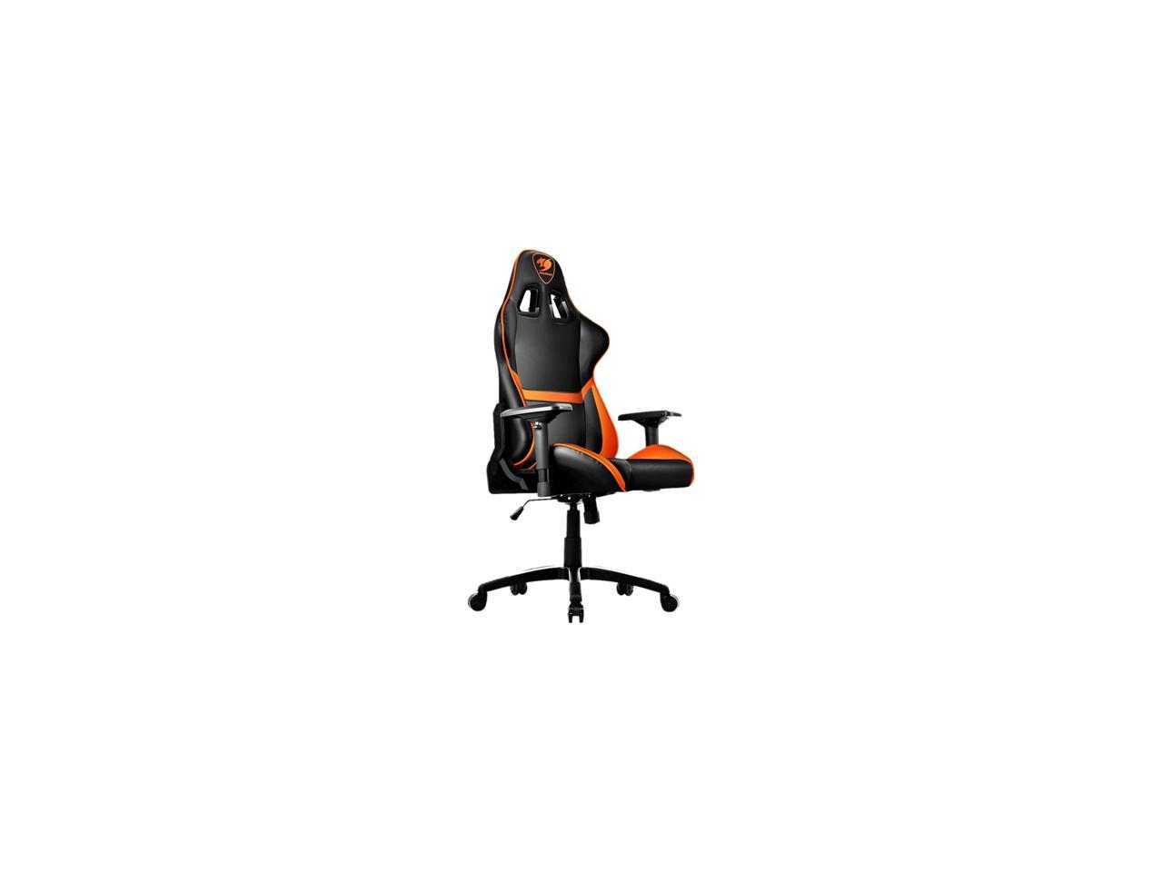 Cougar Armor (Orange) Gaming Chair with Breathable Premium PVC Leather and Body-embracing High Back Design