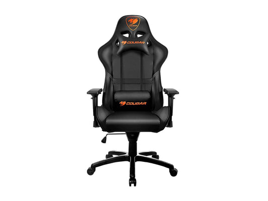 Cougar Armor (Black) Gaming Chair with Breathable Premium PVC Leather and Body-embracing High Back Design