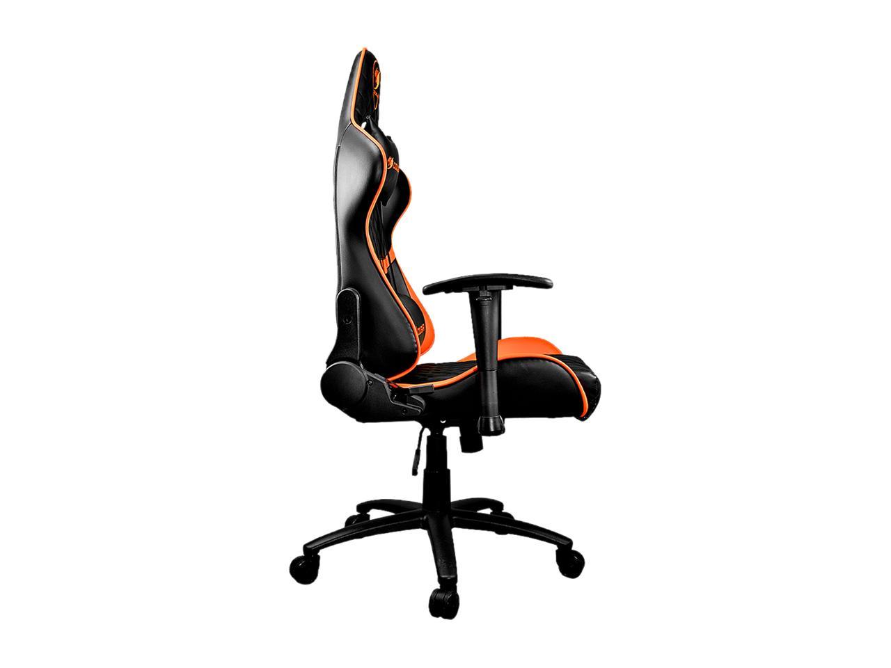 Cougar Armor One (Orange) Gaming Chair with Breathable Premium PVC Leather and Body-embracing High Back Design