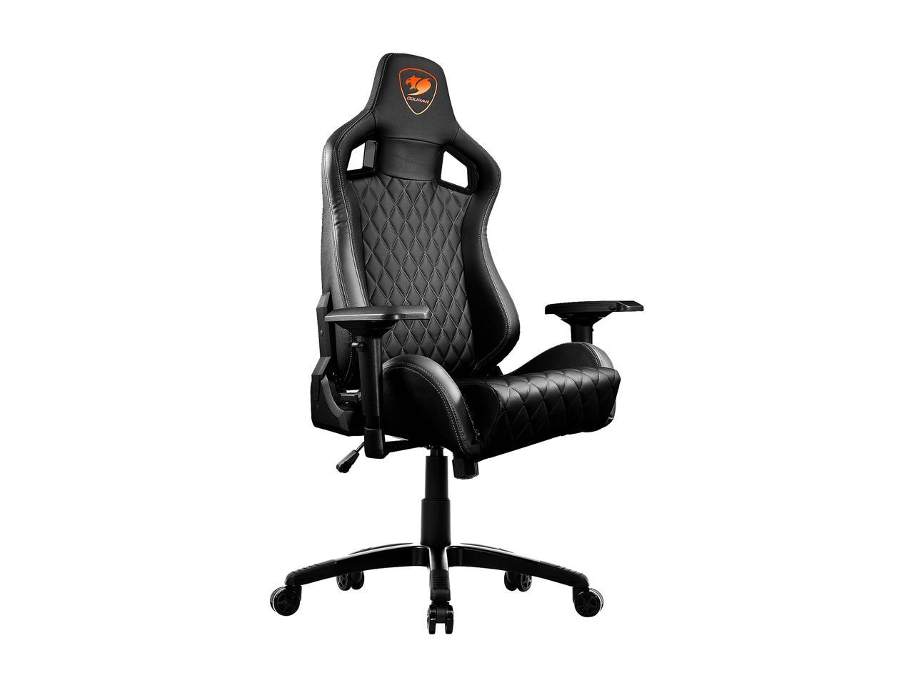 Cougar Armor S (Black) Luxury Gaming Chair with Breathable Premium PVC Leather and Body-embracing High Back Design
