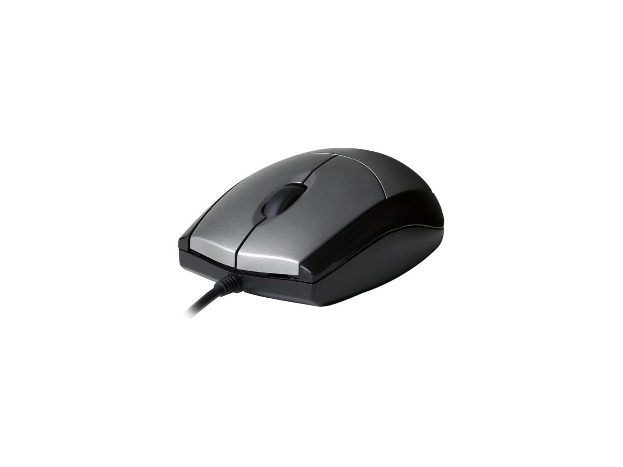 V7 Full size USB Optical Mouse MV3000010-5NC Silver/Black 3 Buttons 1 x Wheel USB Wired Optical 1000 dpi Mouse