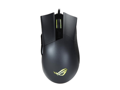 ASUS ROG Gladius II Origin Wired USB Optical Ergonomic FPS Gaming Mouse featuring Aura Sync RGB, 12000 dpi Optical, 50G Acceleration, 250 IPS sensors and swappable Omron switches