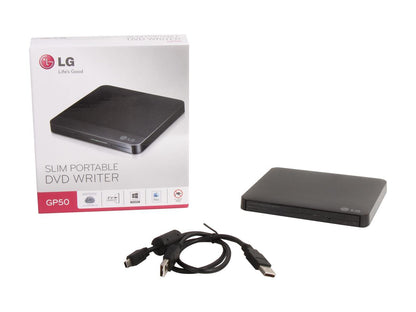 LG Super-Multi Portable DVD Rewriter with M-DISC Mac & Surface Support Model GP50NB40