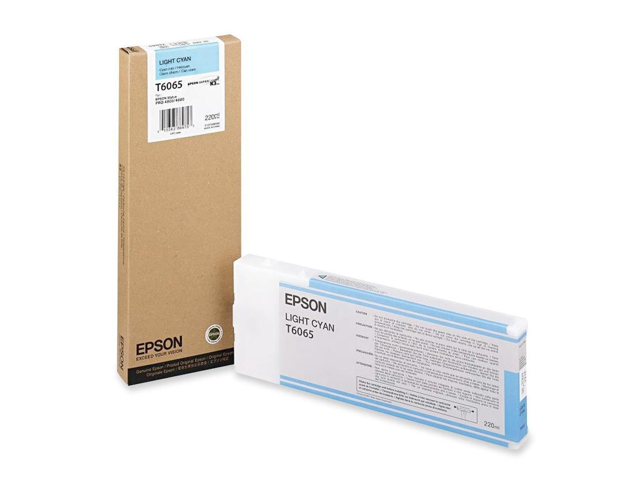 EPSON T606500 220 ml UltraChrome Ink Cartridge Light Cyan