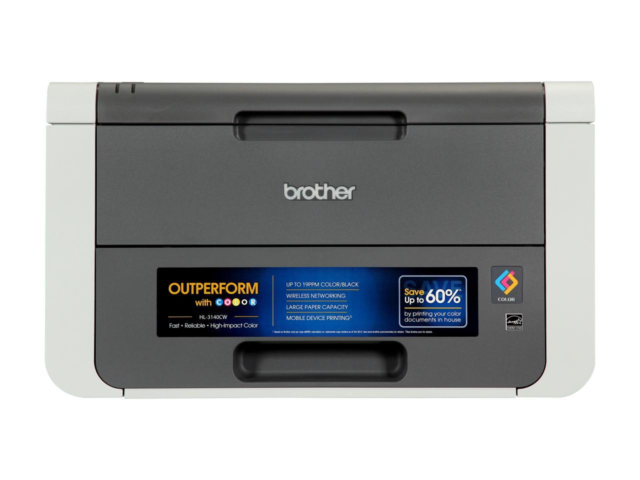 Brother HL-3140CW Single Function Digital Color Laser Printer with Wireless Networking