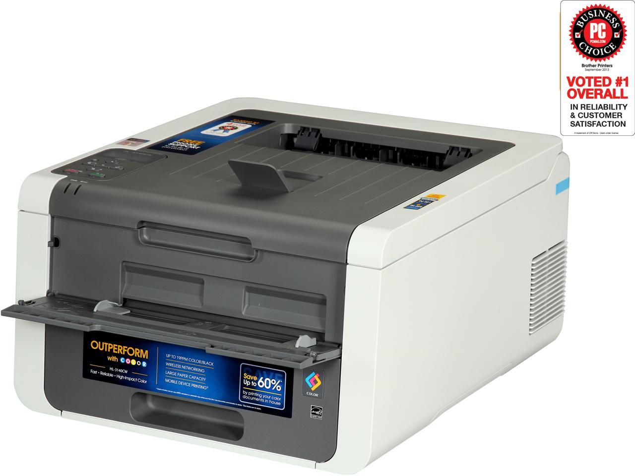 Brother HL-3140CW Single Function Digital Color Laser Printer with Wireless Networking