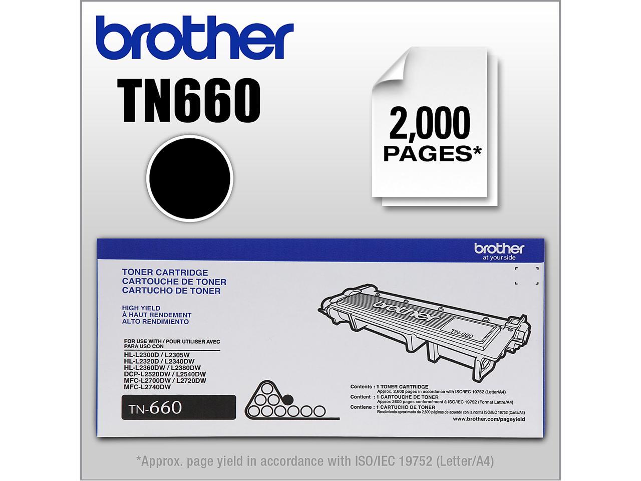Brother TN660 High Yield Toner Cartridge - Black