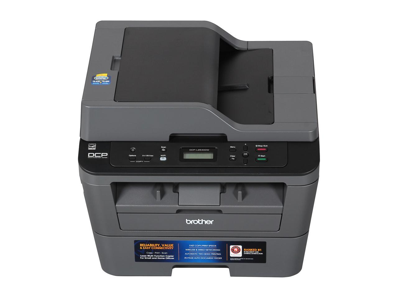 Brother DCP-L2540DW Duplex 2400 x 600 DPI USB/Wireless/Ethernet Monochrome Laser MFC Printer