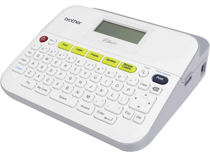 Brother P-touch PT-D400AD Versatile, Easy-to-Use Label Maker, Thermal Transfer, 180 dpi, 20mm./sec, Up to 5 Print Lines, Manual Cutter, Barcode Printing