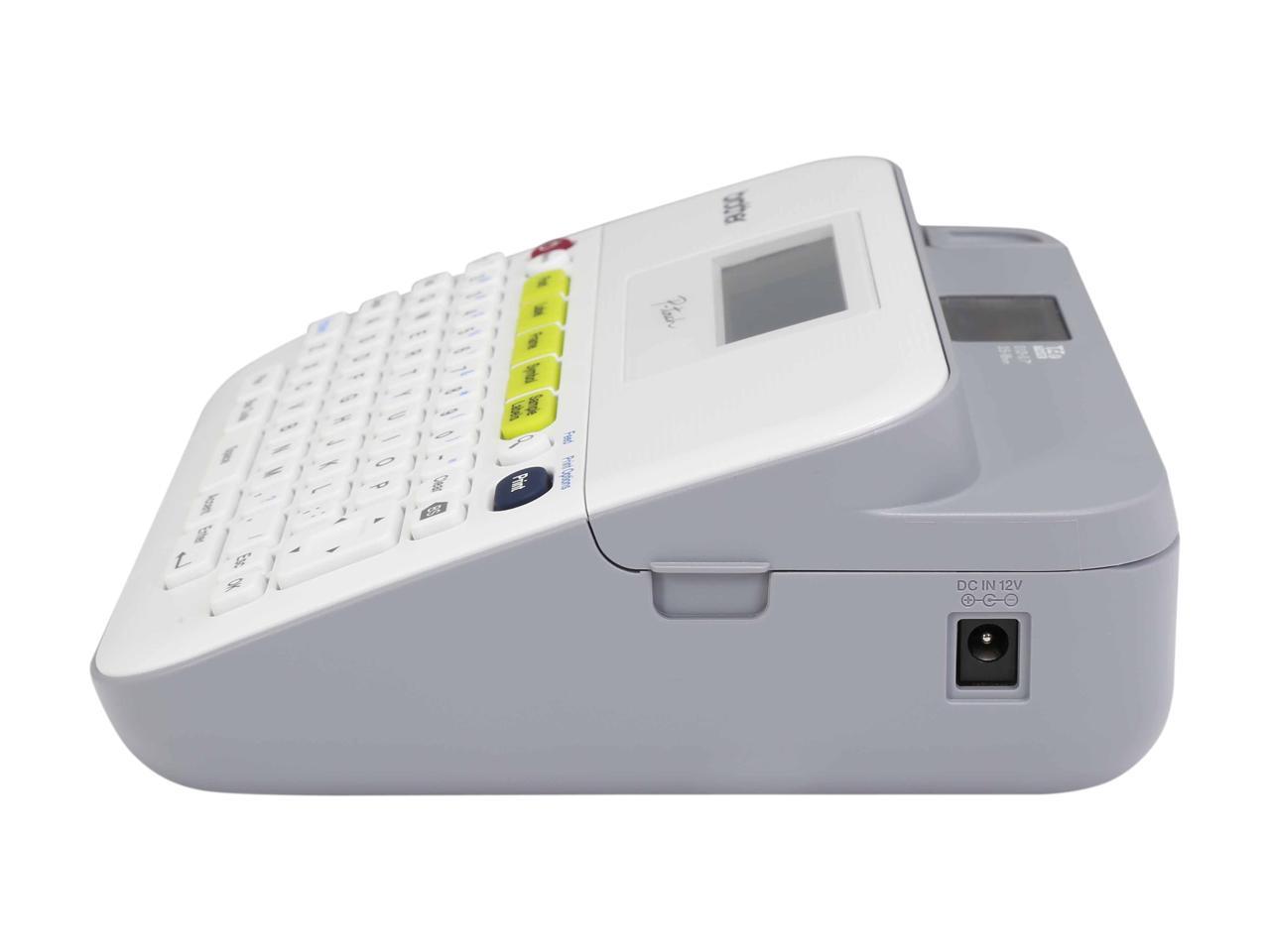 Brother P-touch PT-D400AD Versatile, Easy-to-Use Label Maker, Thermal Transfer, 180 dpi, 20mm./sec, Up to 5 Print Lines, Manual Cutter, Barcode Printing