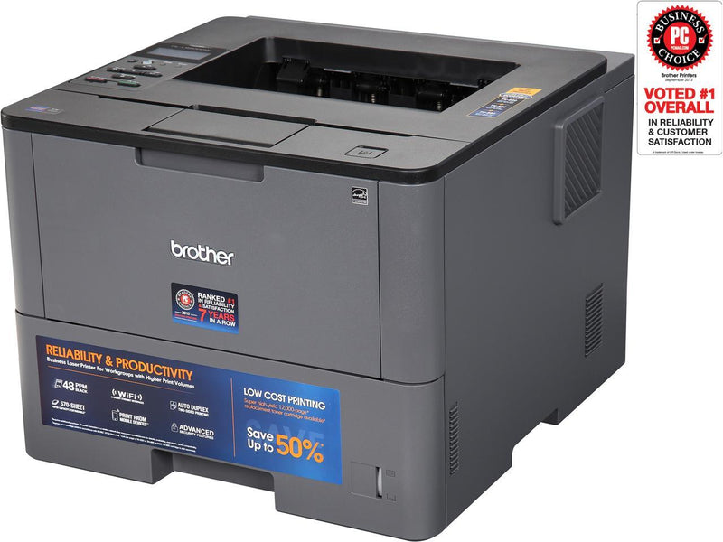 Brother HL-L6200DW Wireless Monochrome Laser Printer with Mobile Printing, Duplex Printing and Large Paper Capacity