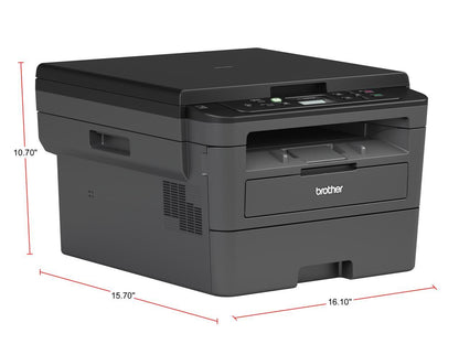 Brother HL-L2390DW Compact Monochrome Laser Printer with Convenient Flatbed Copy & Scan, Wireless Printing and Duplex Two-Sided Printing