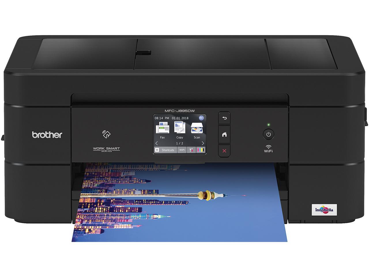 Brother MFC-J895DW Multi-function Wireless Duplex Color All-in-One Inkjet Printer - NFC One Touch to Connect Mobile Printing